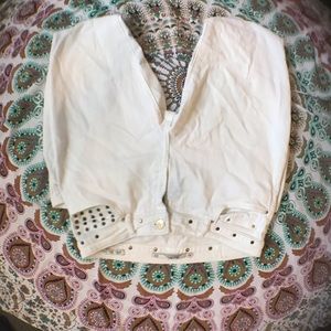 White Zara Jeans with Detail